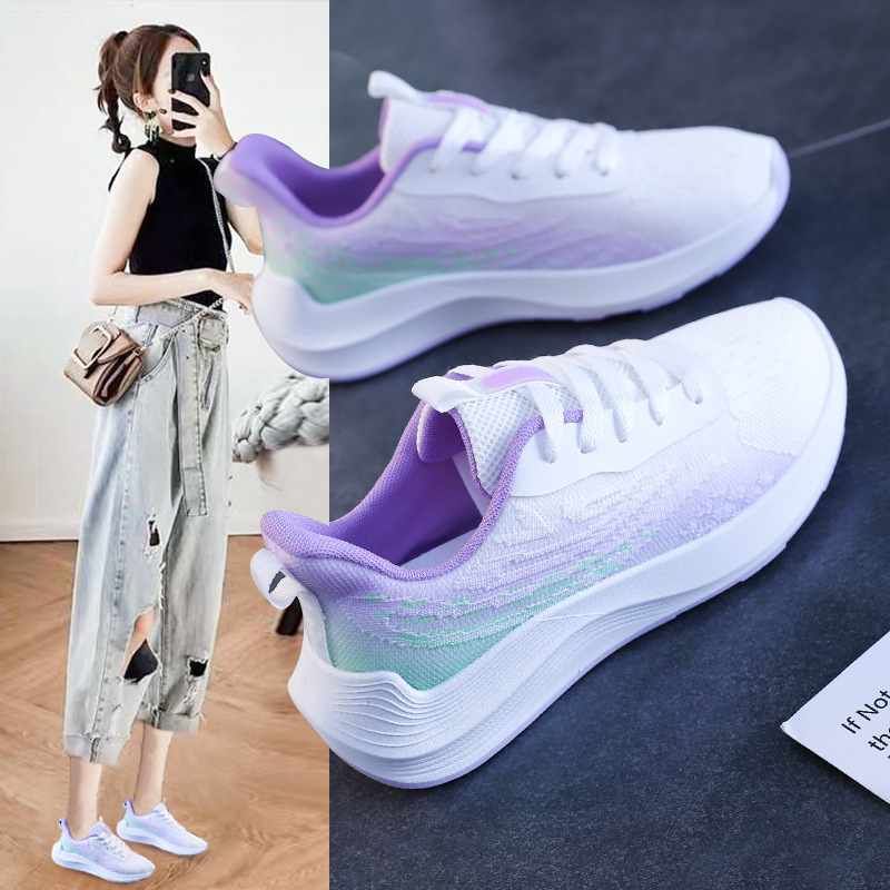 Flying Woven Sneakers Women's Shoes ins Spring and Summer 2023 Mesh Shoes Lightweight Single-Layer Shoes Coconut Casual All-Match Running Shoes Flying Woven Sneakers Women's Shoes ins Spring and Summer 2023 Mesh Shoes Lightweight Single-Layer Shoes Coconut Casual All-Match Running Shoes