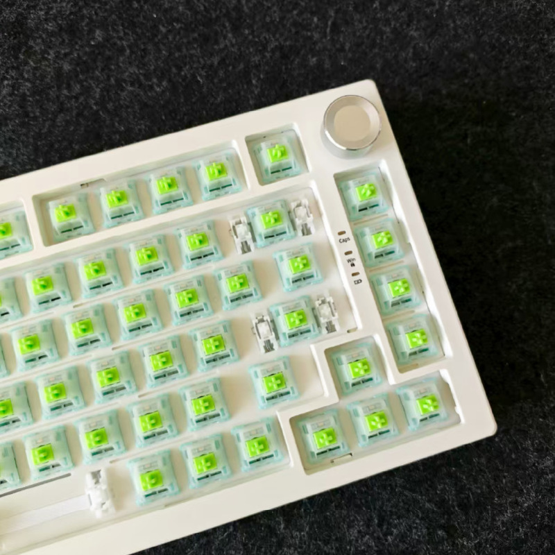 K75pro绿茵轴三模机械键盘客制化套件4000毫安电池续航带旋转按钮|undefined