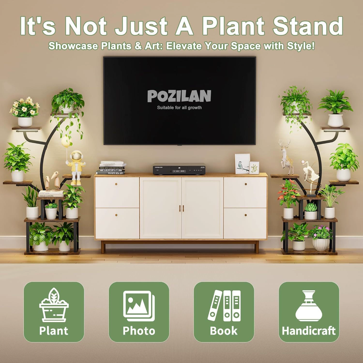 Трансграничная металлическая стойка для растений Крытый уголок растительный кронштейн в сочетании с железным деревом в сочетании с креативным многослойным кронштейном для цветочного горшка