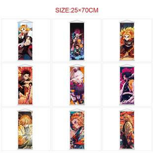 Ghost Extinguishing Blade Animation Peripheral Cloth Painting Hanging Painting Wall Painting Mural Poster Decorative Painting 25x70cm
