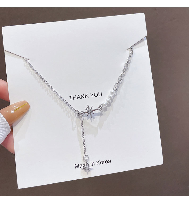 Eight-pointed Star Simple Design Pendant Cold Style Clavicle Chain Wholesale display picture 1