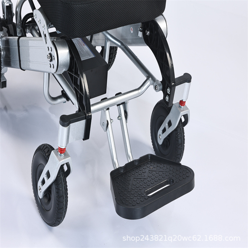 Customized Electric Wheelchair, Cross-Border Aluminum Alloy Model, Fully Automatic Foldable Mobility Scooter for the Elderly and Disabled, Lightweight and Foldable