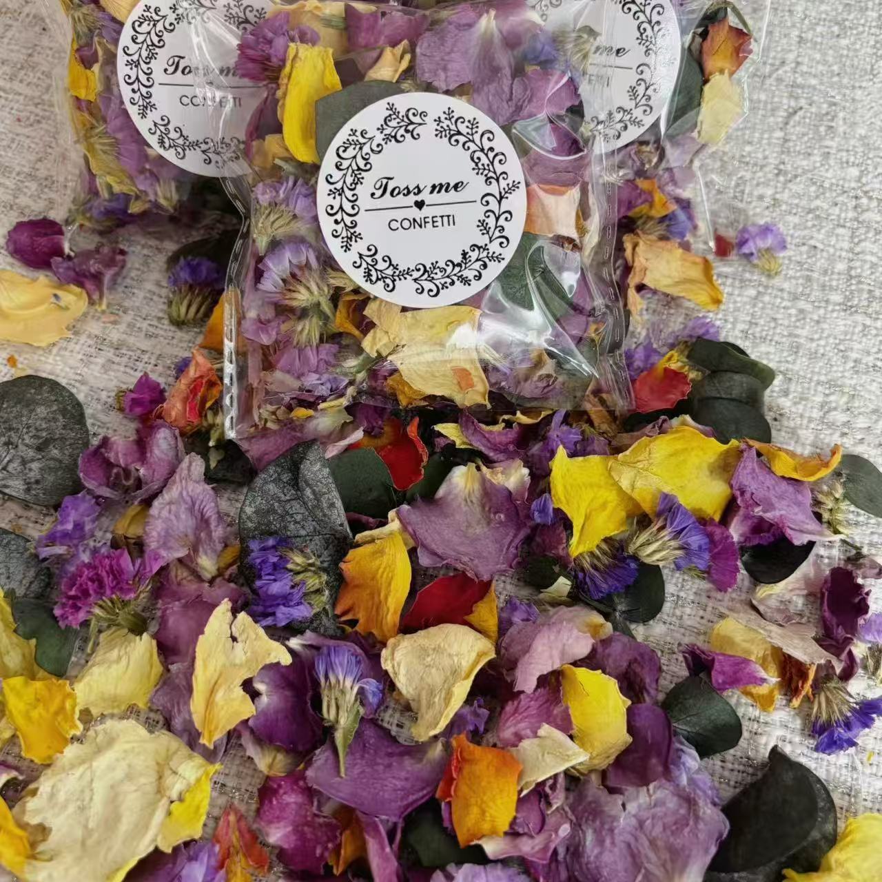 Amazon Rosa confeti pétalos transfronterizos productos calientes confeti natural partido degradable boda pétalos secos