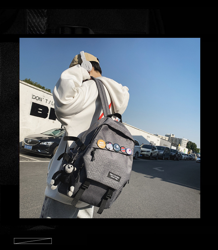 Mochila Casual Coreana Simple De Gran Capacidad display picture 27