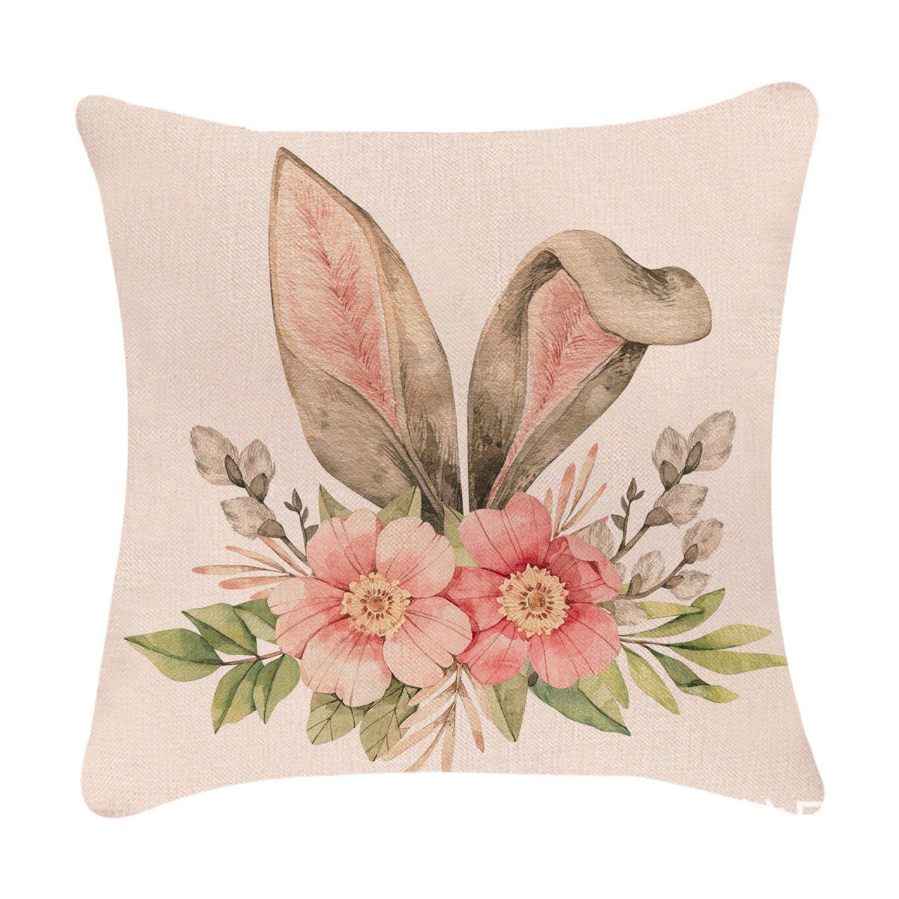 Easter Simple Style Rabbit Letter Linen Pillow Cases Couch & Sofa Decor display picture 5