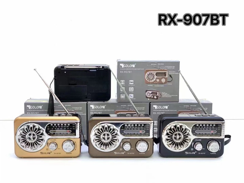 新品レトロRX-BT907Sラジオワイヤレスブルートゥースオーディオポータブルカード付TWSギフトサブウーファ|undefined