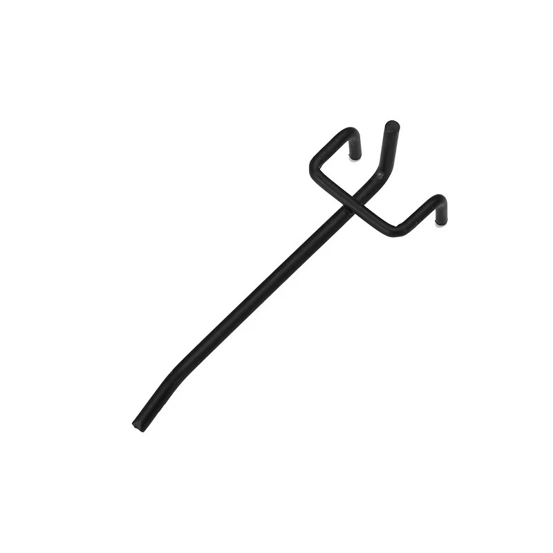 Gancho de placa de agujero Gancho de tres patas Gancho de estante de supermercado Joyas Gancho de placa de agujero triangular Gancho de placa de agujero al por mayor