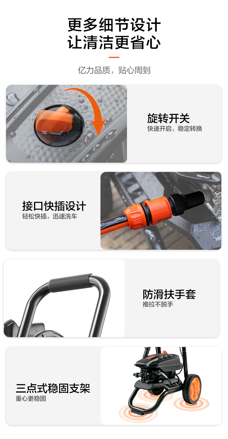 Yili 5310 Ultra-High-Pressure High-Power Cart-Wash Machine Water Gun Head Car Wash Pump Head Household Gadget