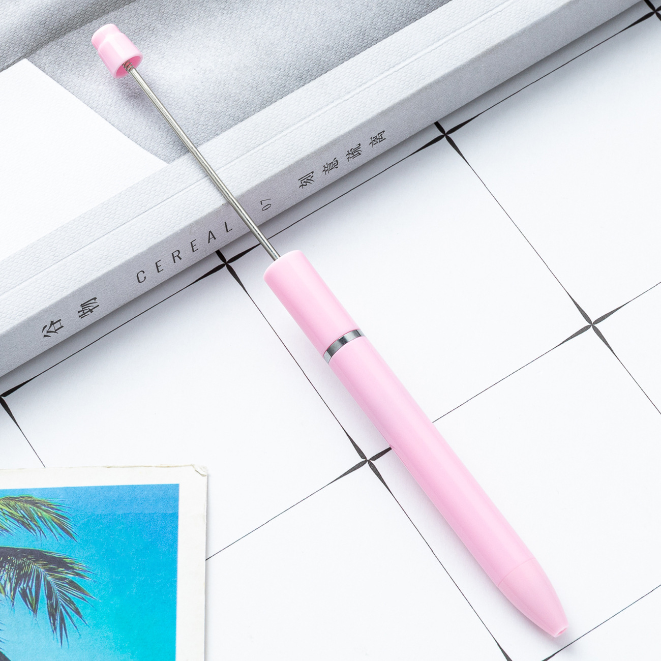 Inventario al por mayor bolígrafo de plástico largo diy bolígrafo de bolas hecha a mano se puede imprimir publicidad personalizada bolígrafo de regalo