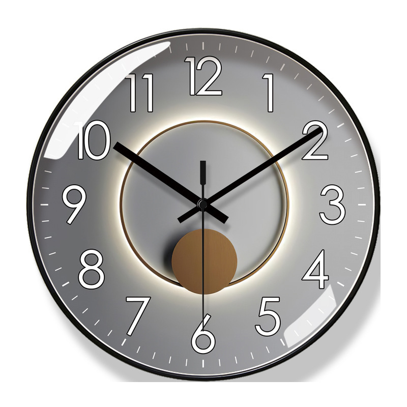 Reloj de pared americano de lujo ligero, silencioso, barrido de segundos – reloj de cuarzo de larga duración, modelo 6380.