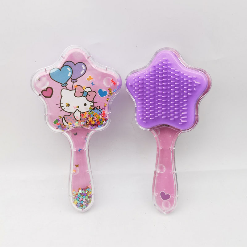 KT gato rocker pein cuadrado pein de pelo rizado caricatura encantador corazón de una niña Sanrio Kitty Gato masaje de aire acústico