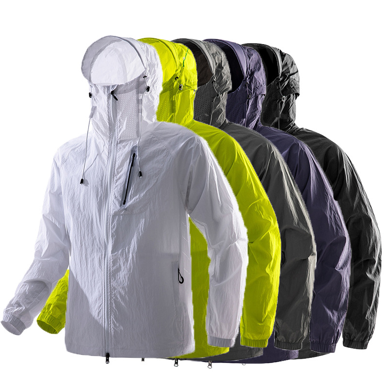 Original Yarn Sun Protection Clothing Female 7A Antibacterial UPF100 Summer Outdoor Skin Clothing Ice Silk UV Protection Sun Protection Clothing for Men