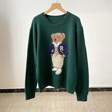 E 69834 Cartoon Bear Embroidered Sweater С�ܴ���ë�� ר