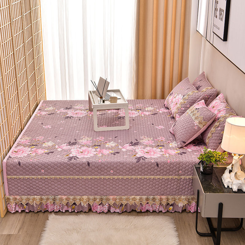 Tatami Bed Cover Single Piece Summer Kang Cover Northeast Solid Color Quilted Bed Sheet Single Piece Four Seasons Universal Big Kang Cover Bed Cover