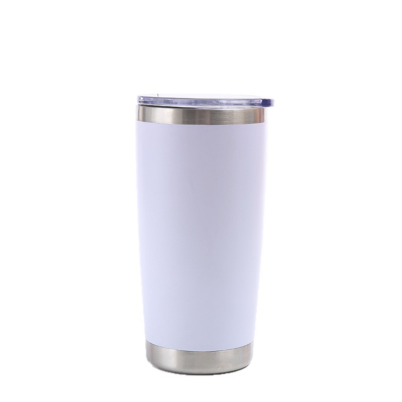 Taza de automóvil de acero inoxidable transfronteriza al aire libre de 20oz Taza de aislamiento de cerveza de doble capa con cubierta Taza de aislamiento de cerveza simple de gran capacidad Taza de hielo