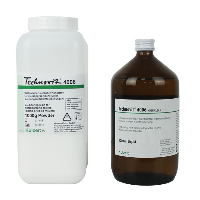 上海耐博供应 古莎 Technovit 4006 高度透明冷镶嵌树脂