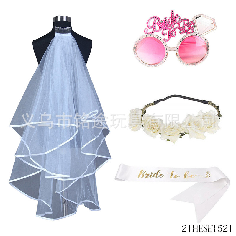 21HESET521 velo correa de hombro gafas diadema Conjunto de 4 piezas