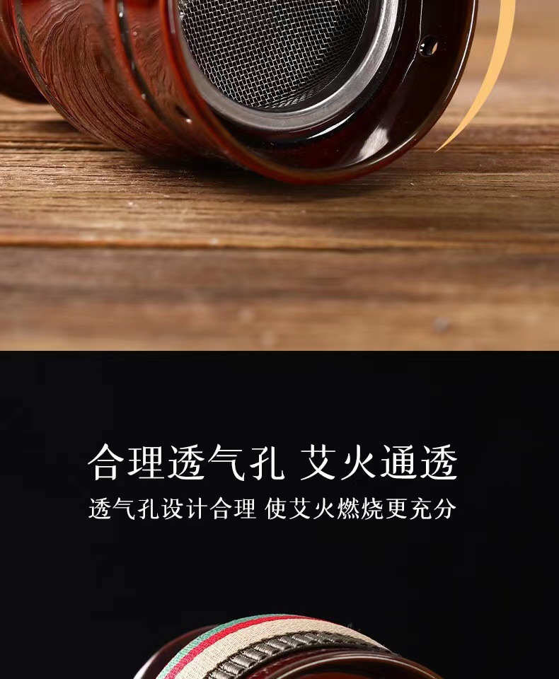 Ceramic Moxa Cup Moxibustion Jar with Double Layer Ceramic Body for Home Warming Therapy 330g quality and texture