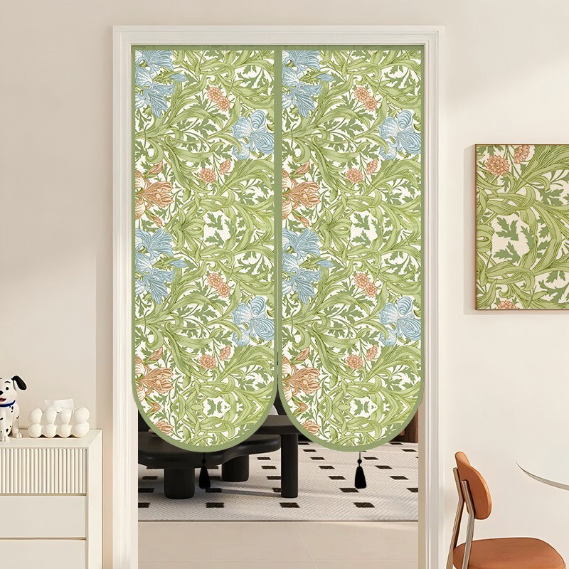 French-Style Vintage Door Curtain for Home, High-End Bedroom Decoration Hanging Curtain, Entrance Foyer Bathroom Feng Shui Blocking Half Curtain