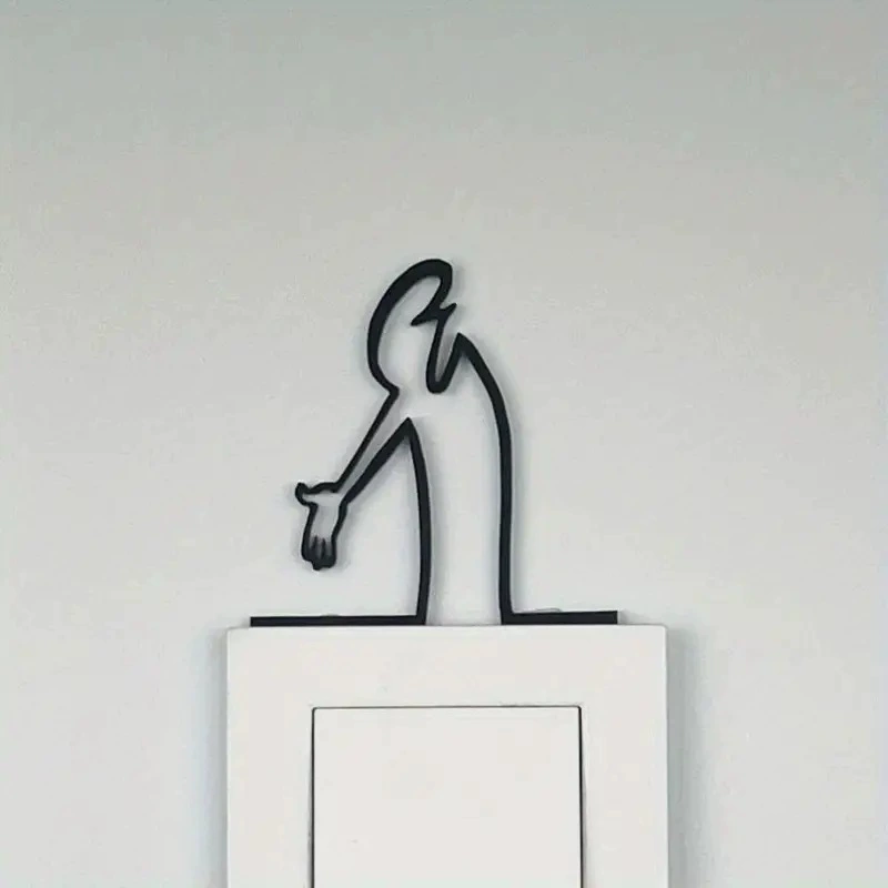 Простое трансграничное настенное украшение La Linea для дома, абстрактная линия, железная дверь, угловое украшение, милая линия, украшение на стену человека