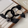 Hairgrip from pearl with bow, hair rope, fashionable case, 2023 collection, simple and elegant design