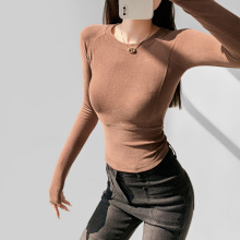 辣妹修身显瘦内搭长袖上衣春秋2024新款圆领T恤百搭打底衫女潮