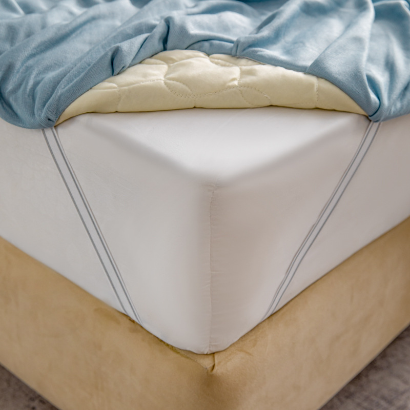 Milk velvet bed skirt single piece quilted thickened solid color anti-static bed cover autumn and winter milk velvet bed skirt three-piece set wholesale