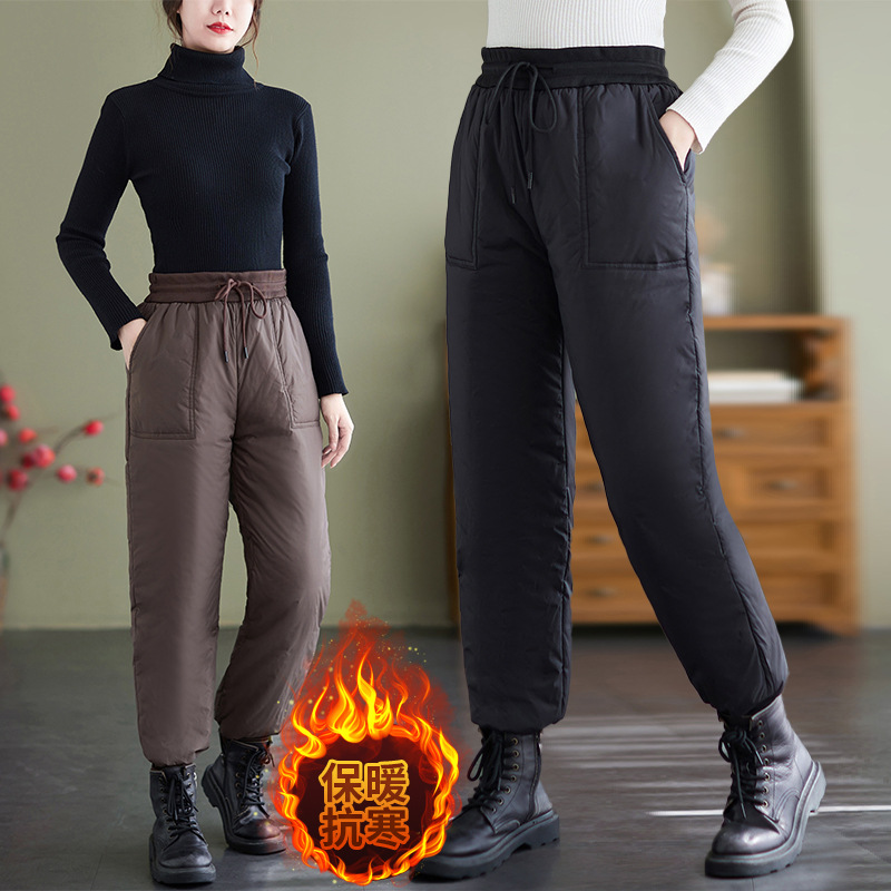 Real photos of the 2026 winter collection: new high-waisted, thick, warm, and stylish workwear-style cotton pants for women