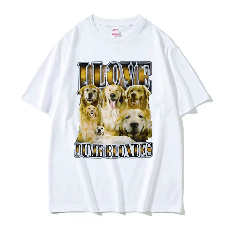 Retro fashionable black white red T-shirt for men and women