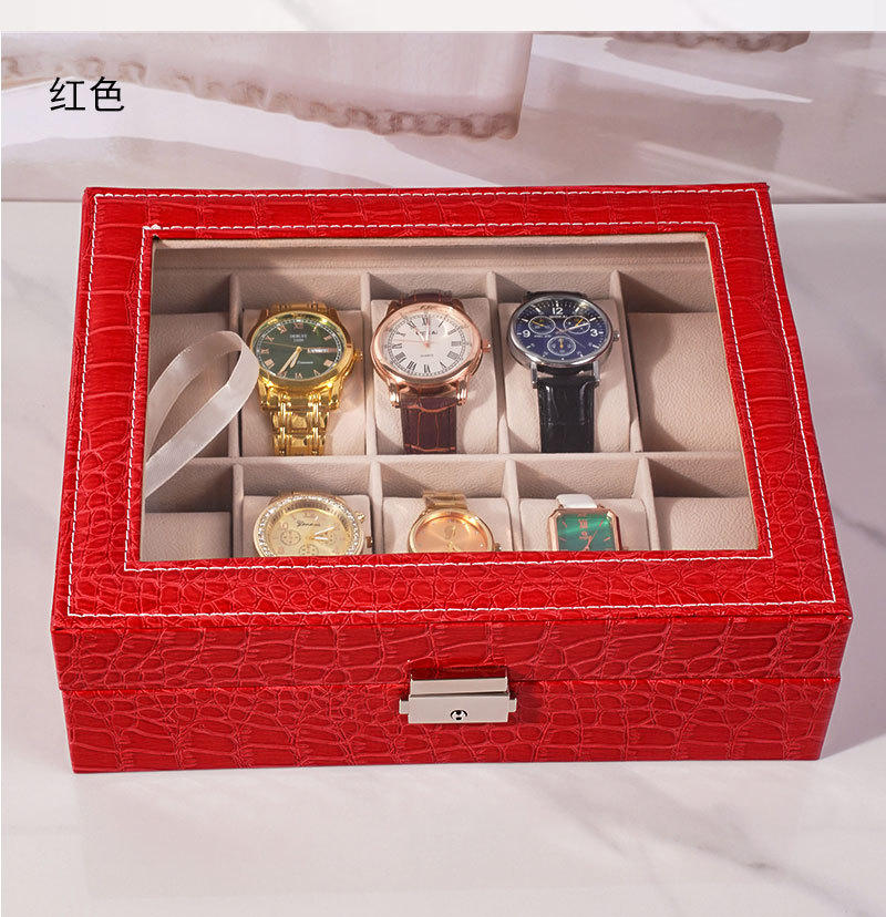 악어 무늬 10자리 빨간색