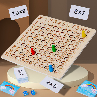 小学生99乘法口诀表儿童早教益智九九乘法运算表桌游玩具算术教具|ru