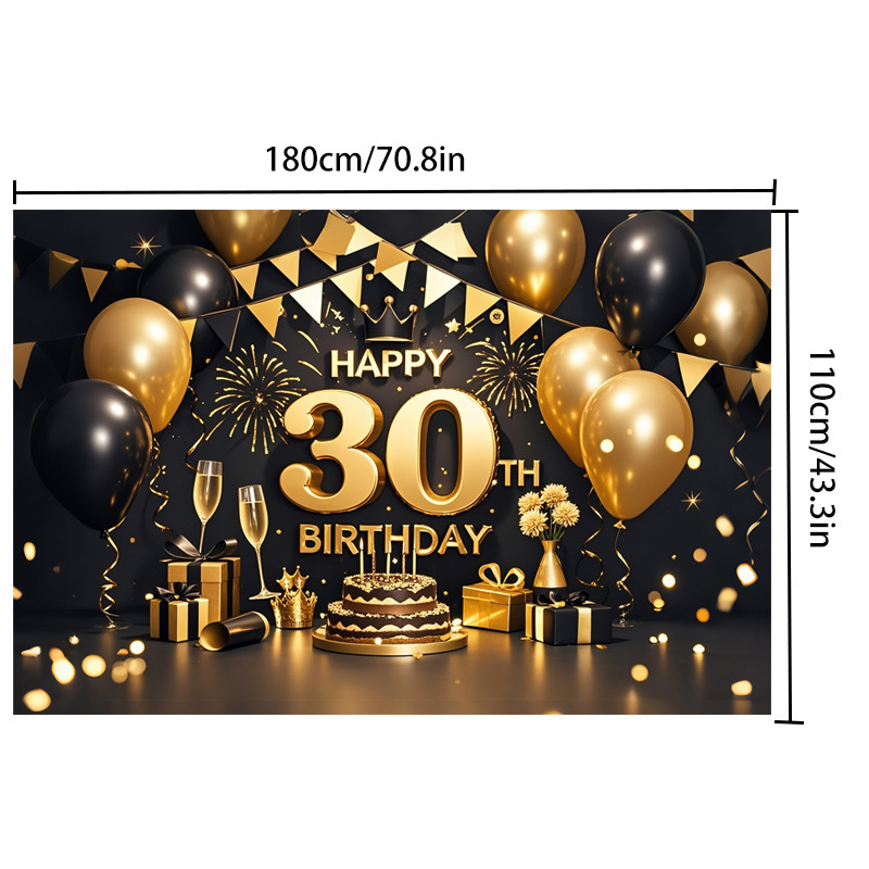 Nueva tela de fondo de feliz cumpleaños transfronteriza, carnaval de fiesta, serie principal de decoración de escenas, banner de cumpleaños