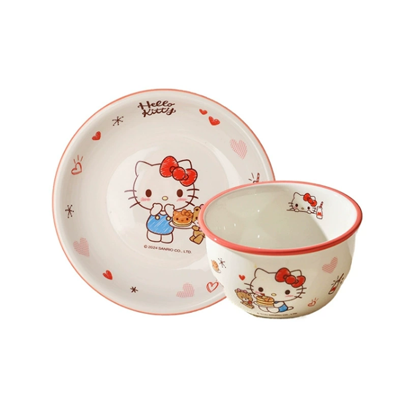 Hello Kitty, керамическая бытовая посуда с мультгероями для дома и пищи