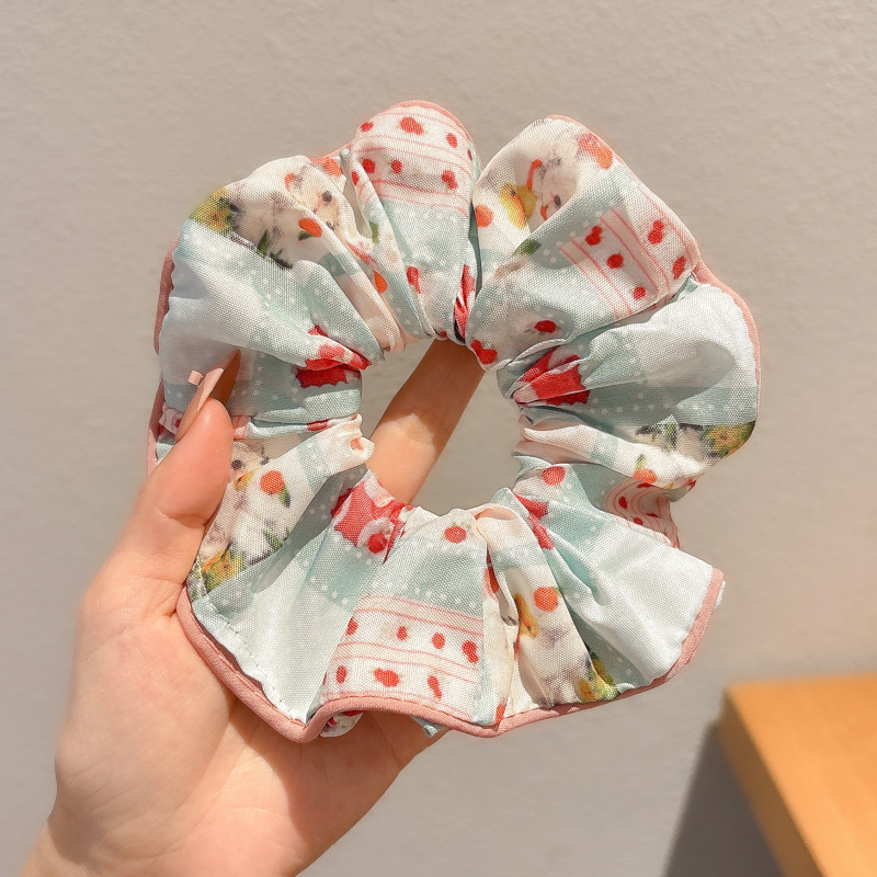 El encaje francés doble anillo de cabello de intestino grueso femenino de alta calidad cuerda de cabello de pelo de ballet dulce Meisen tocado de cabello