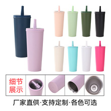 304不锈钢保温杯鸭嘴吸管杯便携汽车水杯便携式大容量保温杯礼品