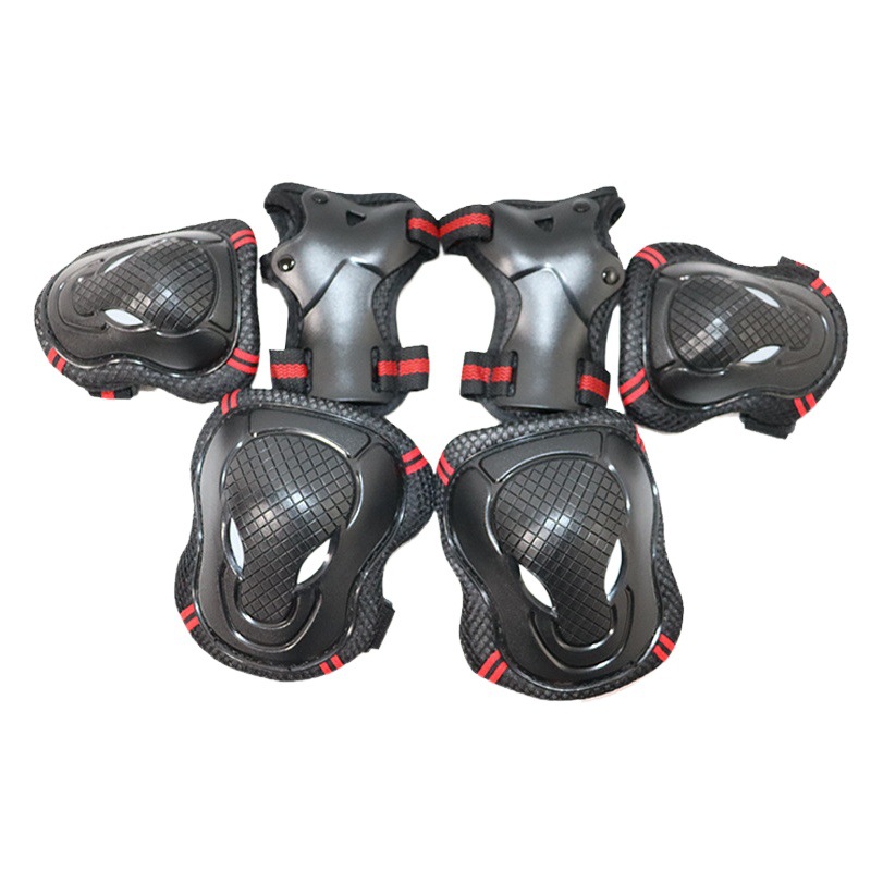 Riding Skateboard Roller Skating Protector Set Adult Long Board Double-turned Elbow Protector Knee Protector Wrist Skating Water Sports