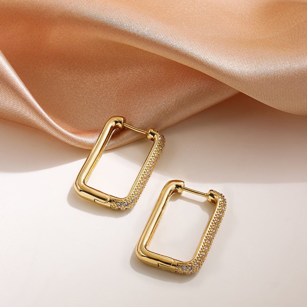 Wholesale Korean Geometric Square Alloy Earrings display picture 4