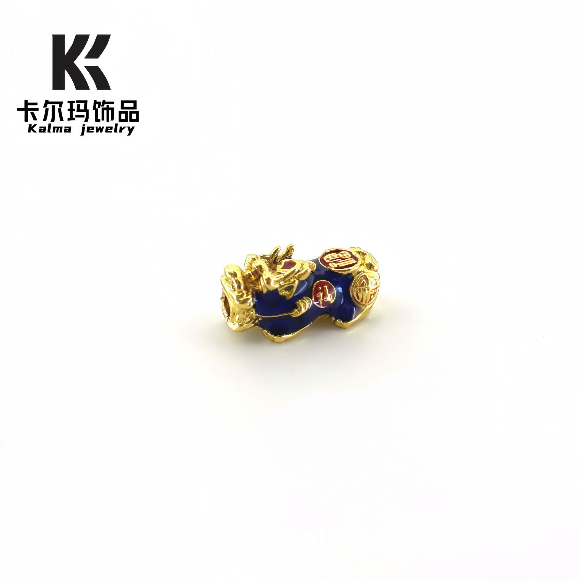 越南福字貔貅 东南亚泰式仿金珐琅感温变色手串手链配件