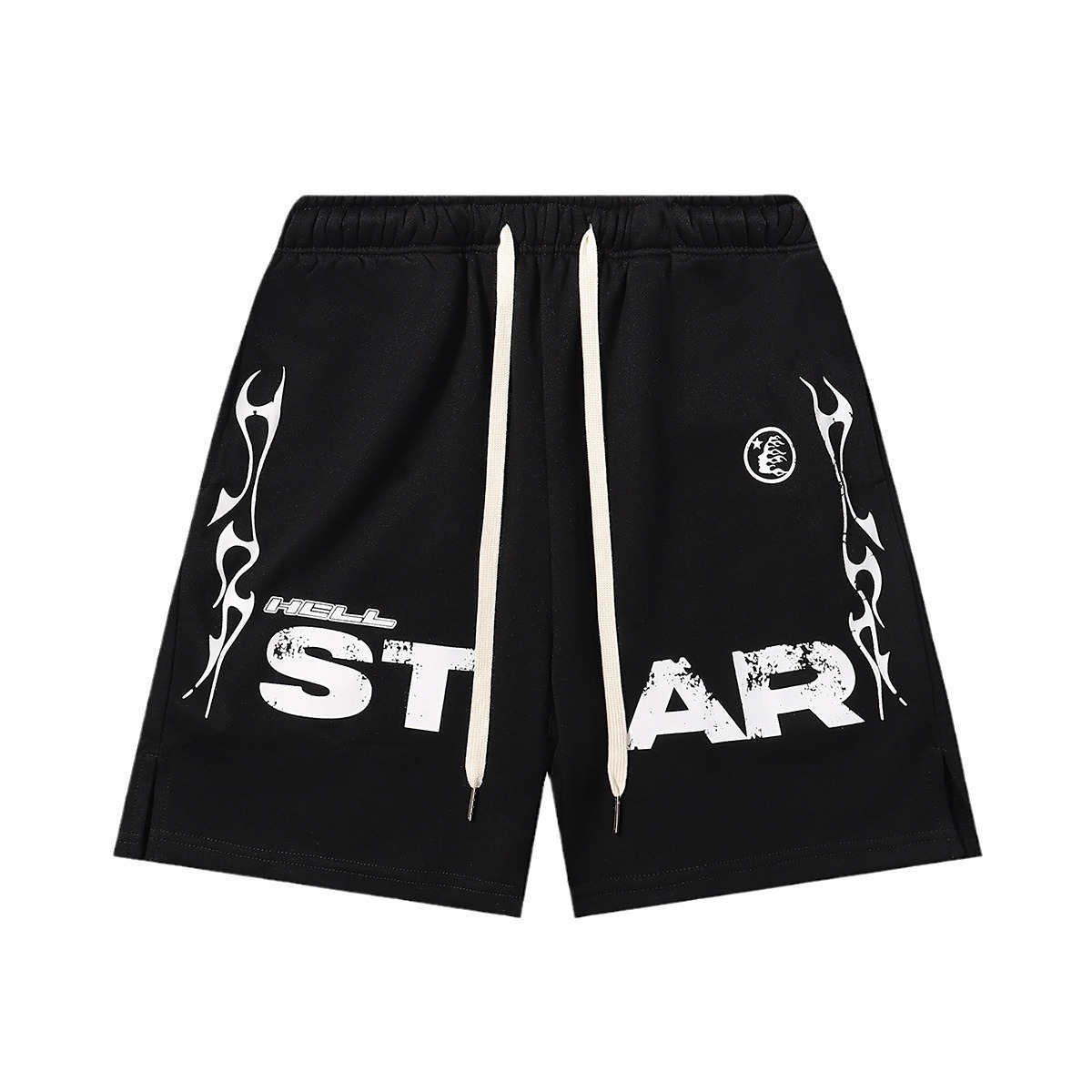 Hell Star lavando y desgastando pantalones cortos casuales 2024 verano nuevo estilo marca de moda europea y americana hip-hop pantalones de cinco puntos hombres y mujeres