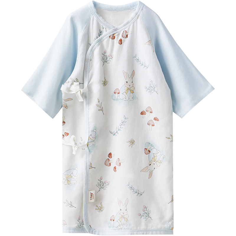 10月の結晶の小さい風の窓の赤ちゃんの服の春夏のタイプのガーゼと服のワンピースの服の男女の赤ちゃんは新生児に登ります。|undefined