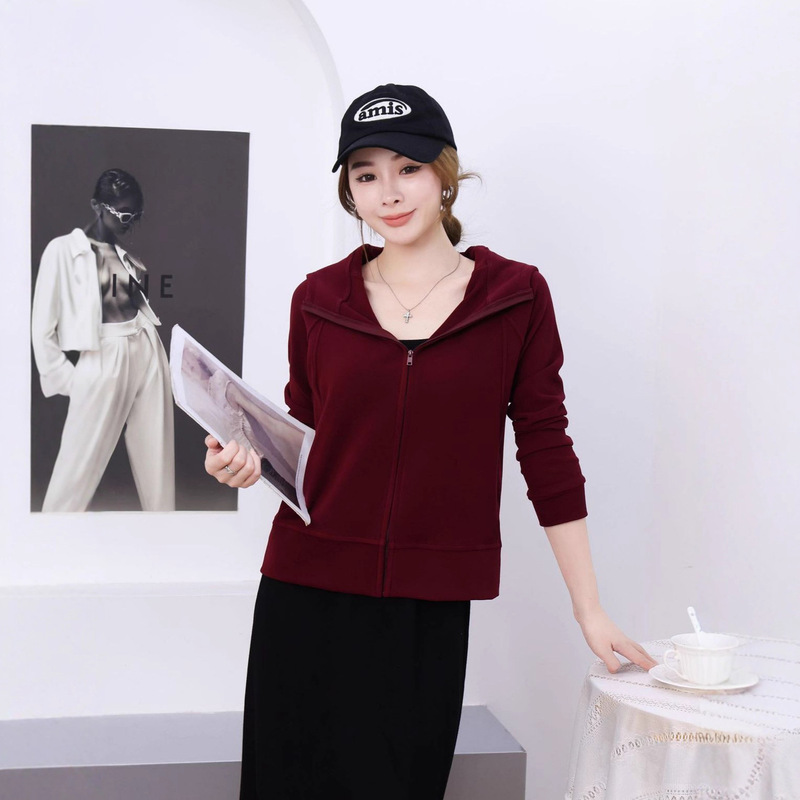 2025秋冬新款女士短外套连帽卫衣棒球服上衣女装冬季爆款小个子|undefined