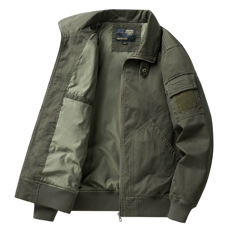 oversize японский стиль мужской хлопковый куртка, осенняя повседневная бомбер, верблюжий/зелёный/чёрный