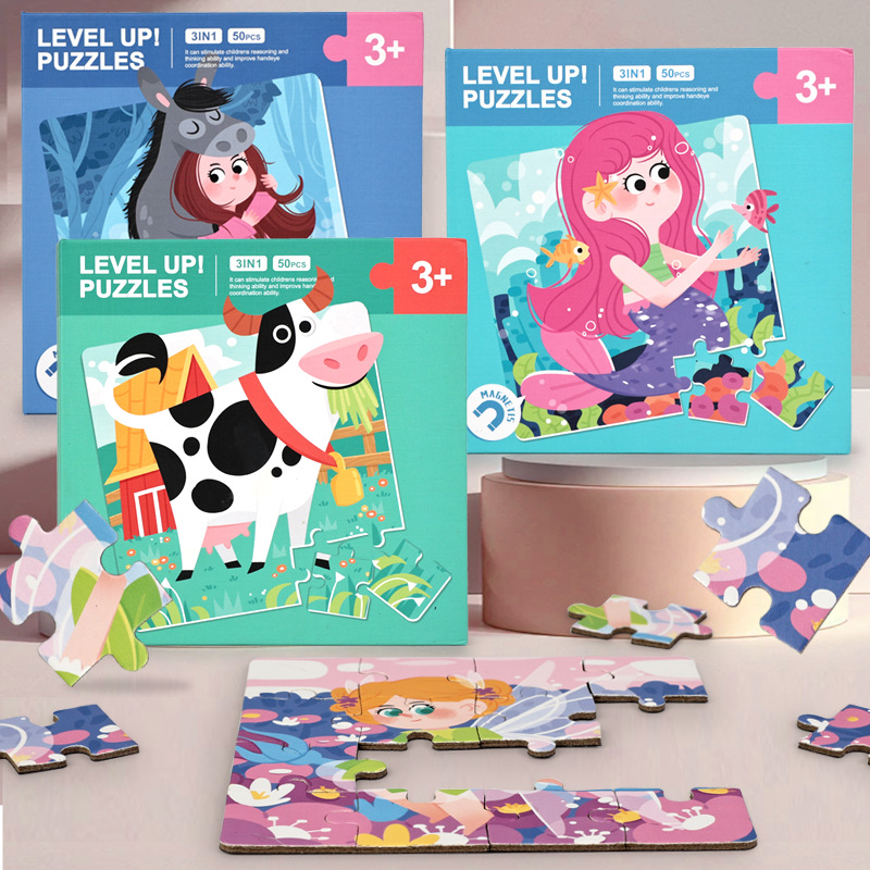 Magnetic Puzzle Magnetic Children's Educational Toy Book Advanced Early Education Cognitive Education 3-6 Wholesale Handmade