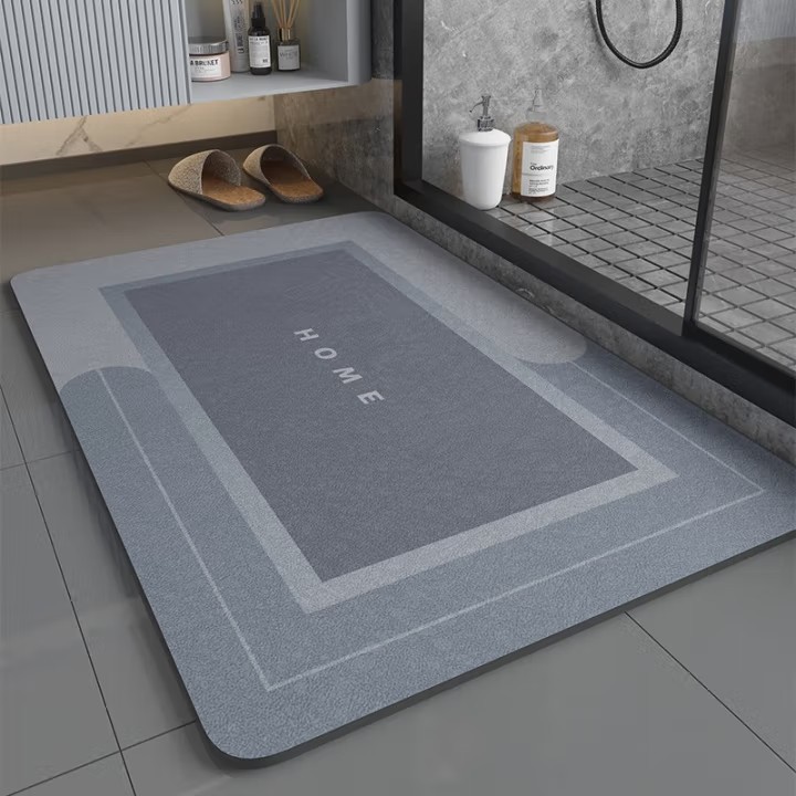 Soft Diatom Mud Absorbent Mat Bathroom Floor Mat Bathroom Door Thickeneded Non-Slip Quick-Drying Foot Mat Door Mat Toilet Carpet