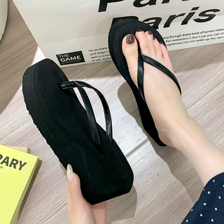 踩屎感人字拖女外穿夏季2026新款防滑海边沙滩厚底夹脚时尚凉拖鞋
