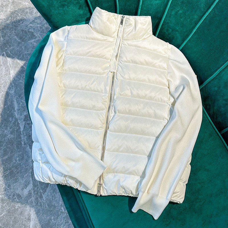 2025m蒙家外套女款高端高版本必蒙口羽绒服工厂鹅绒服针织袖拼接|undefined