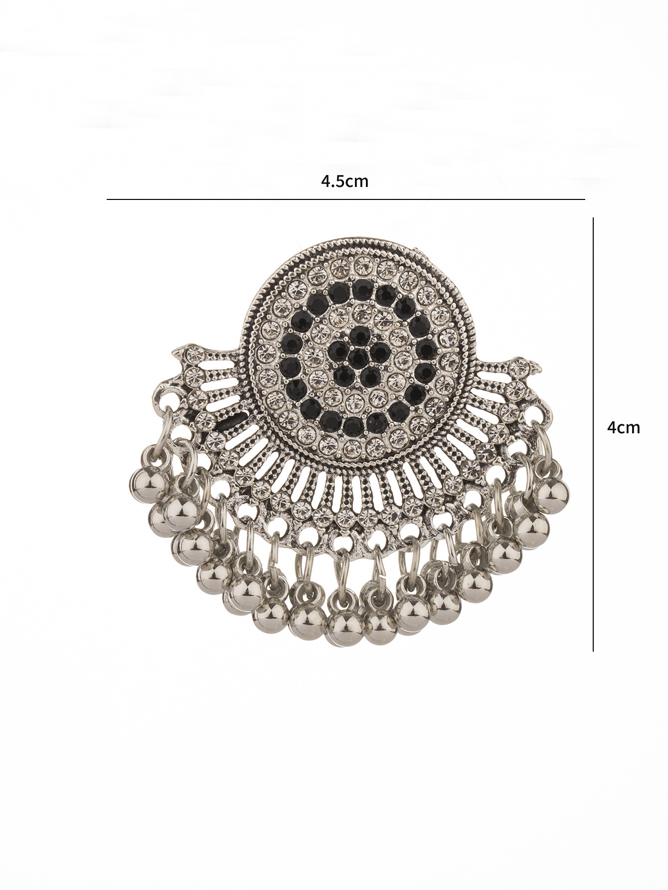 29g Weight Alloy Ear Needle Material Rhinestones Inlay Material Drop Earrings Classification 1 Pair Quantity Holiday, Travel, Daily Occasion Alloy Material Bell Pattern Women's Gender Plating Design Retro, Lady Style 1 Pair Retro Lady Bell Plating Alloy Rhinestones Drop Earrings 6