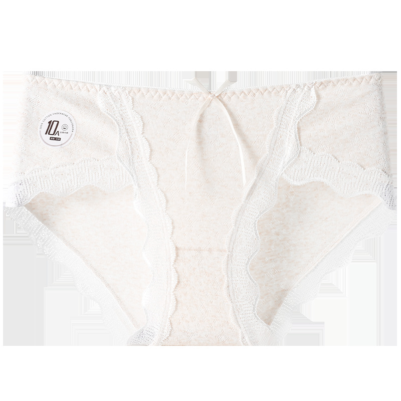 Hijo de algodón para bebés de clase A. Pantalones de lógica de encaje sexy, 10A algodón antibacteriano, pantalones cortos de entrepierna image 5