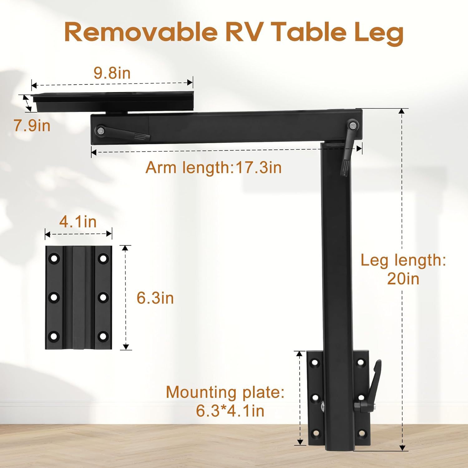 RV Yacht Activity Rotating Table Leg Table Foot Removable Table Leg Table Rack Hidden Table Leg Pull-out Table Leg