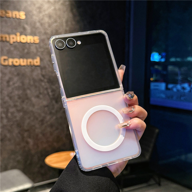 适用三星zflip7磁吸手机壳Zflip 7代折叠屏镭射渐变zflip6翻盖套|undefined
